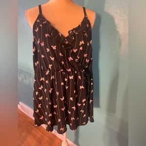 Torrid wrap tie butterfly cami / tank